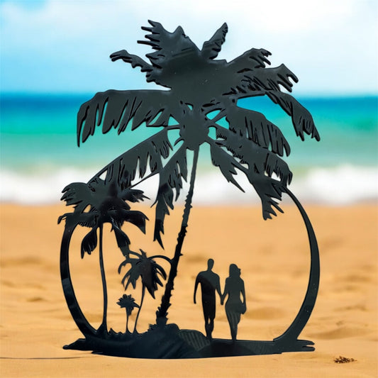 Perspex Wall Art - Lovers & Palms
